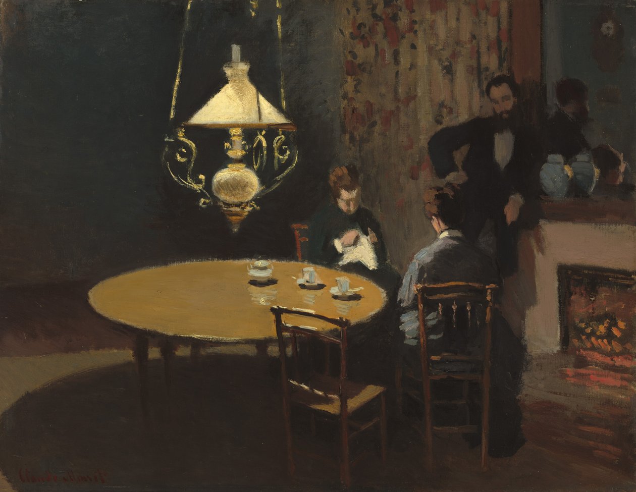 Innenraum nach dem Abendessen von Claude Monet