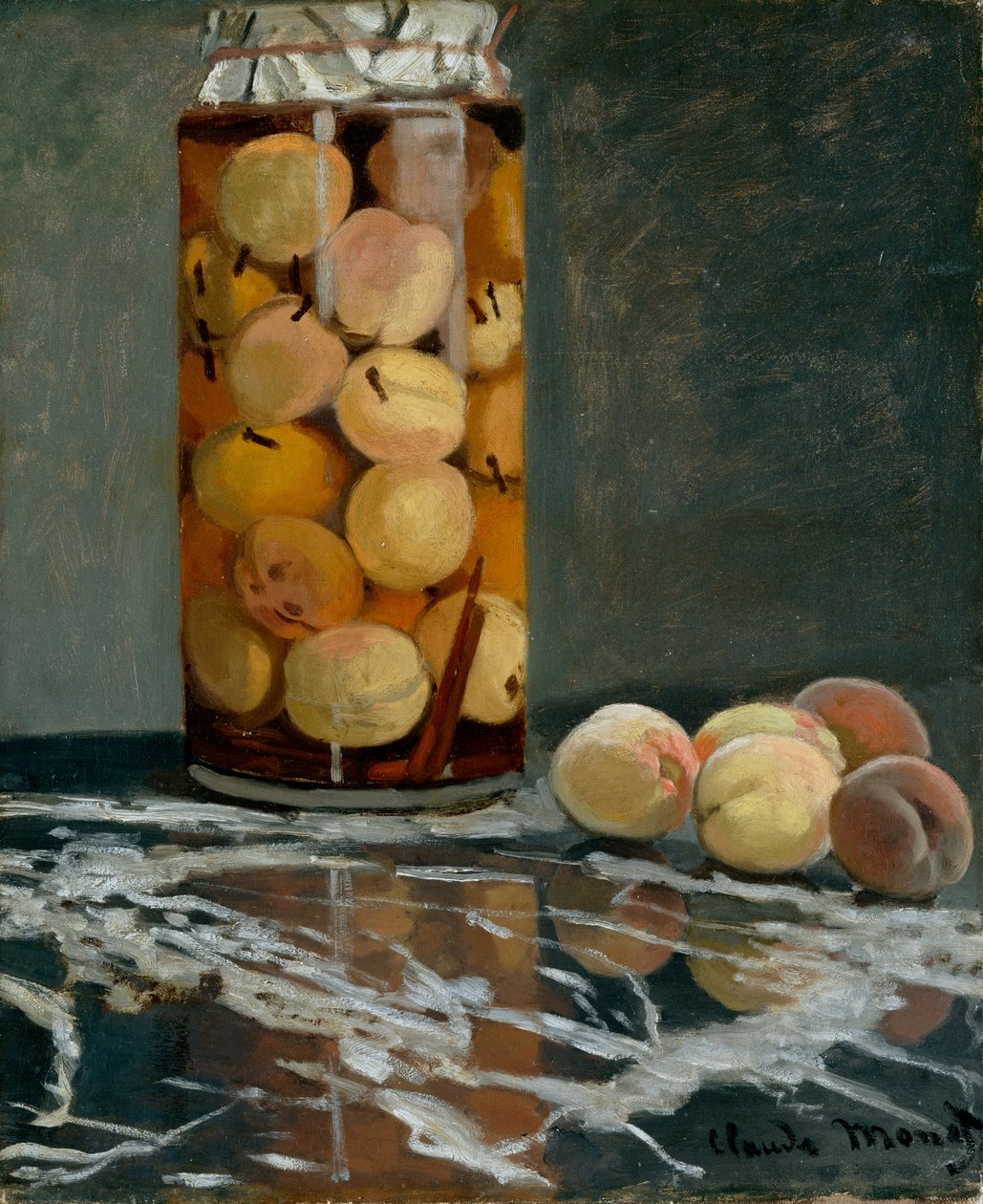 Pfirsichglas, ca. 1866 von Claude Monet
