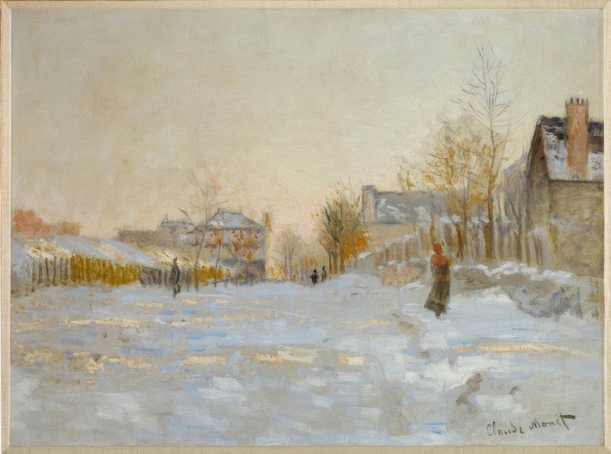 Schnee in Argenteuil von Claude Monet