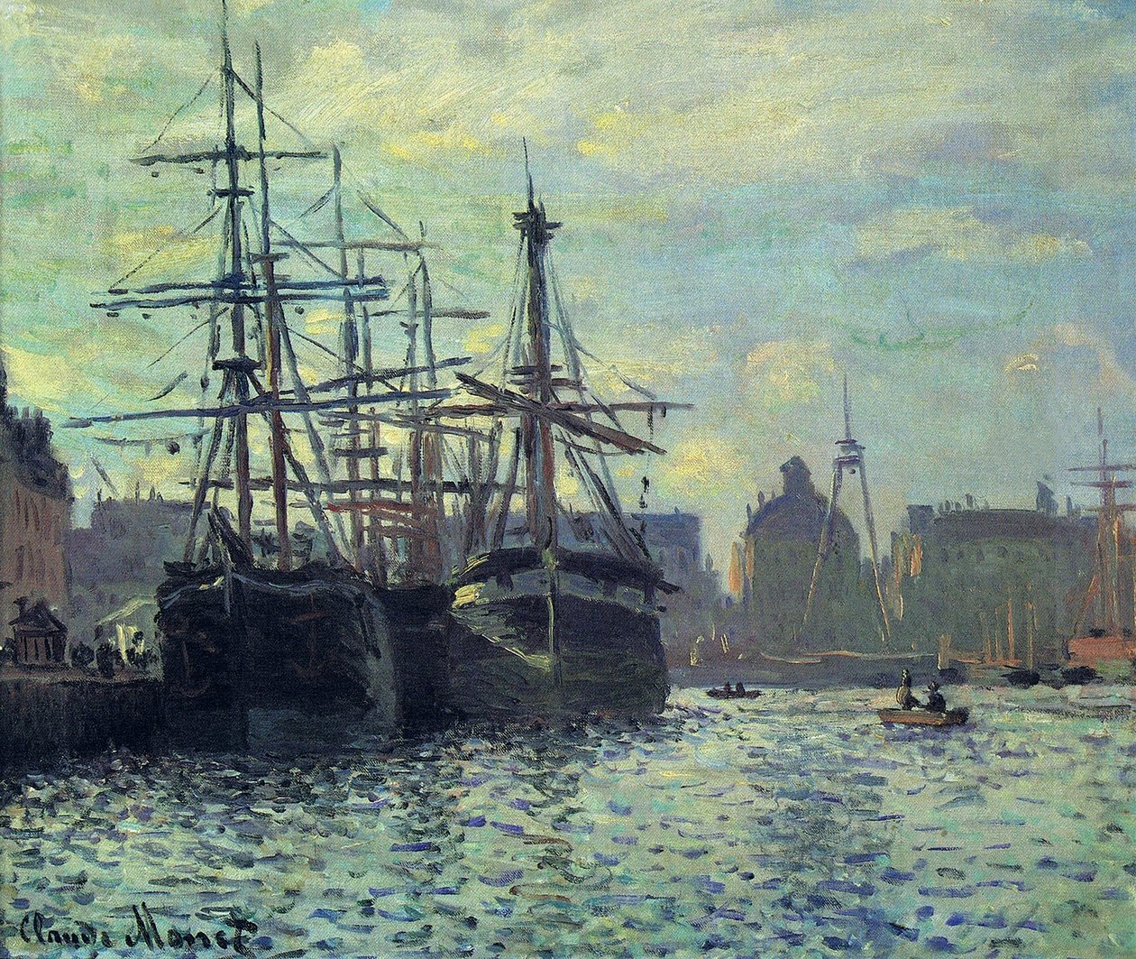 Le Bassin du Commerce, Le Havre von Claude Monet