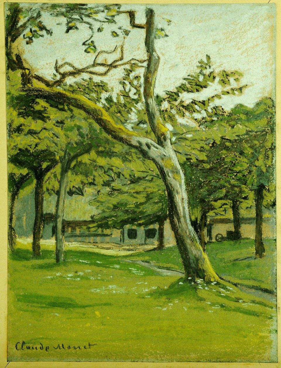 Normandie-Farm unter den Bäumen von Claude Monet