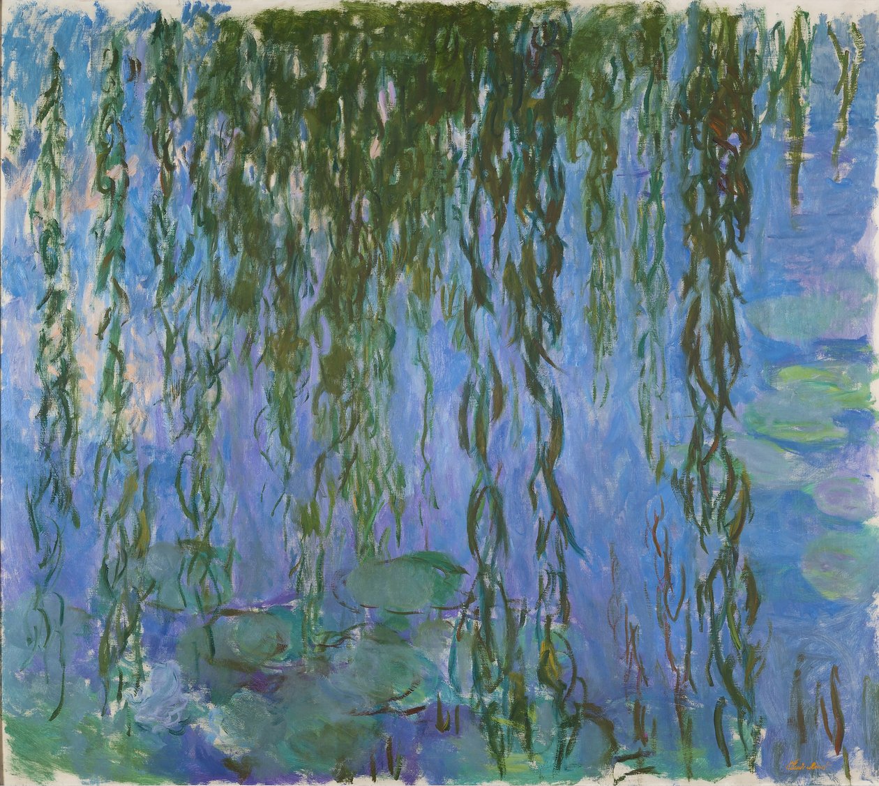 Seerosen mit Weidenzweigen, 1916-1919 von Claude Monet