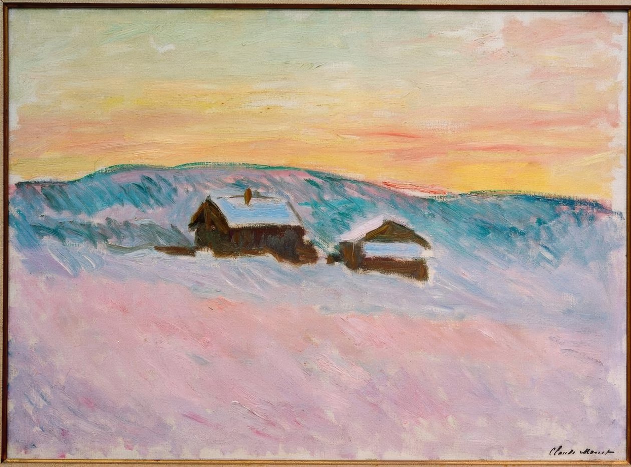 Landschaft in Norwegen, Die blauen Häuser von Claude Monet