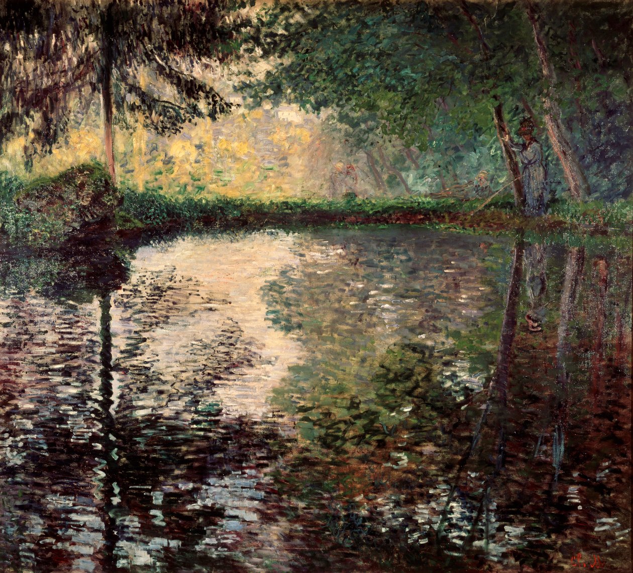 Teich in Montgeron, um 1876 von Claude Monet