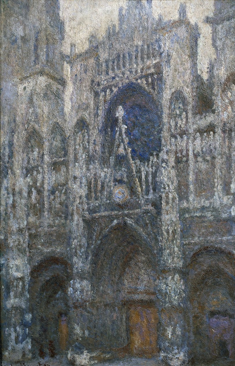 Kathedrale von Rouen, das Portal; graues Wetter von Claude Monet