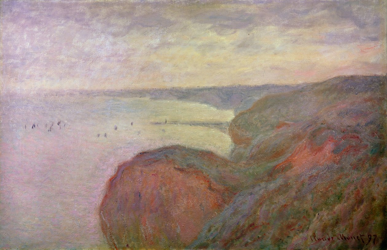 Steile Klippen bei Dieppe, 1897 von Claude Monet