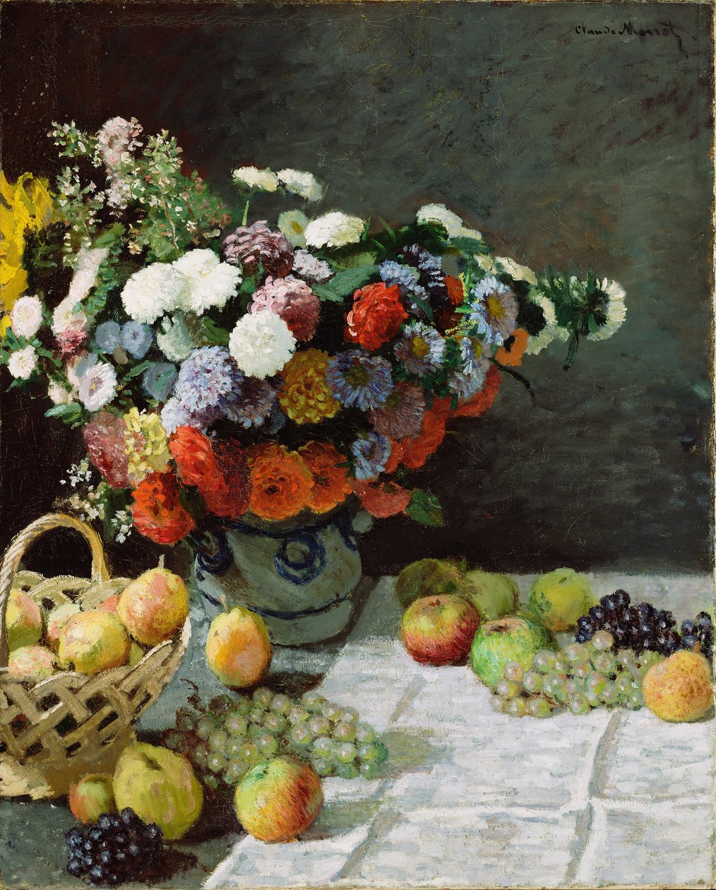 Stillleben mit Blumen und Früchten, 1869 von Claude Monet