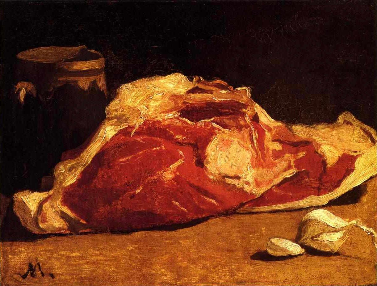 Stillleben mit Fleisch von Claude Monet