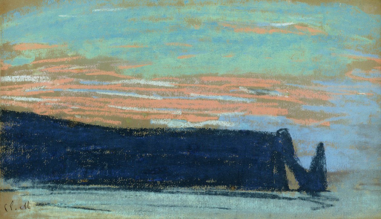Die Klippe von Etretat, ca. 1885 von Claude Monet