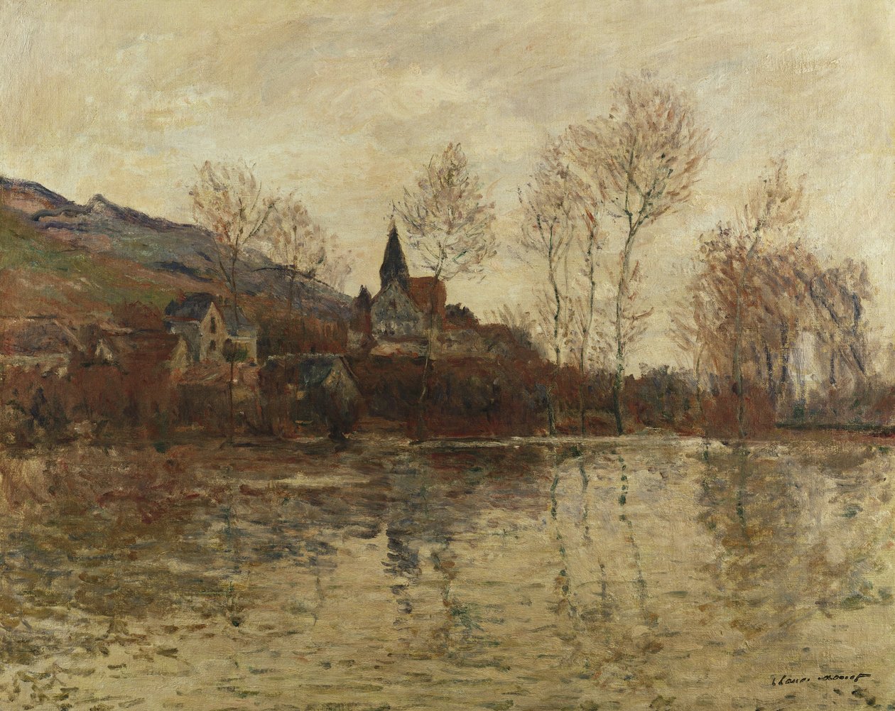 Die Flut in Giverny, ca. 1886 von Claude Monet