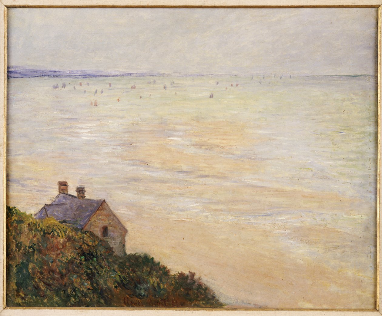 Die Hütte in Trouville, Ebbe, 1881 von Claude Monet