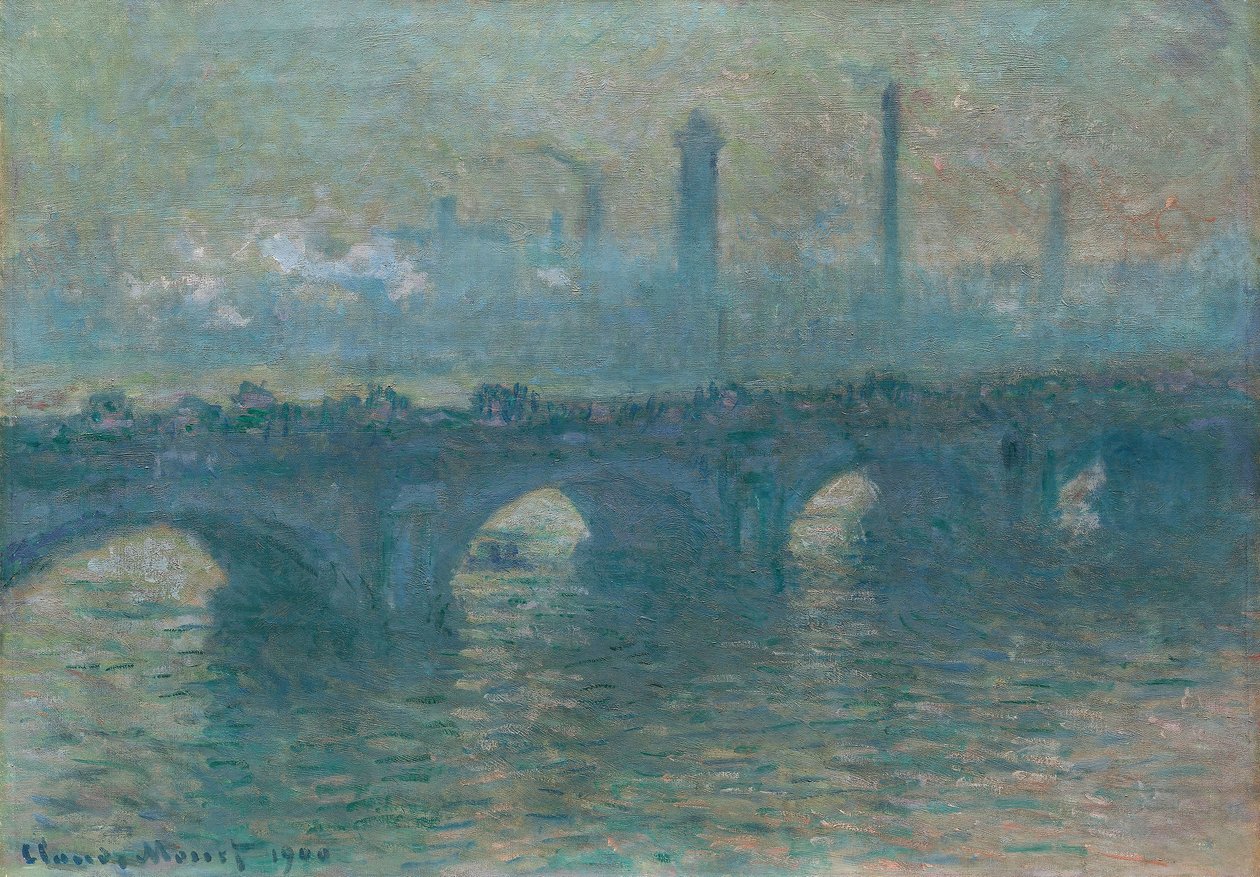 Waterloo-Brücke, graues Wetter von Claude Monet