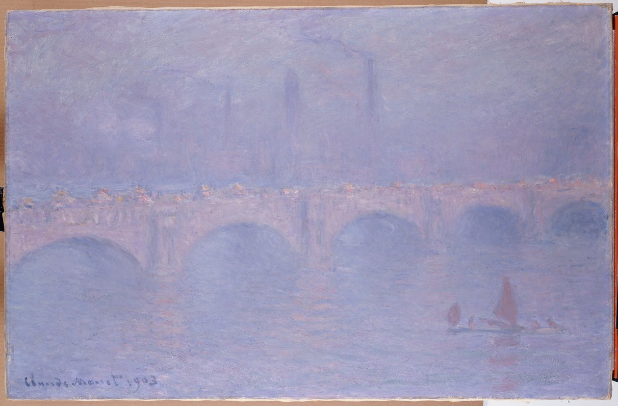 Waterloo-Brücke, nebliger Sonnenschein von Claude Monet
