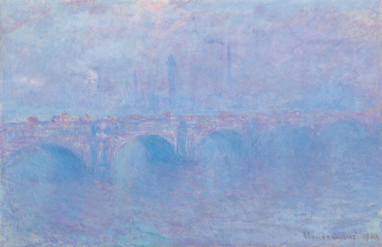Waterloo-Brücke, Nebeleffekt von Claude Monet