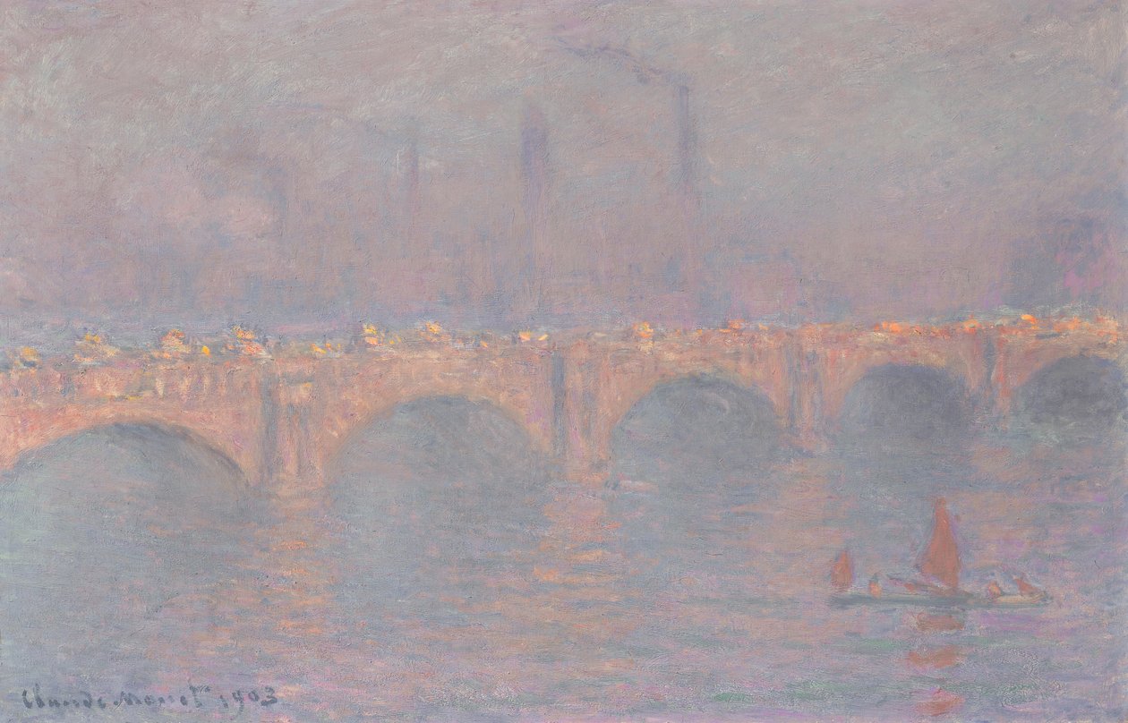 Waterloo Bridge, verschleierte Sonne von Claude Monet
