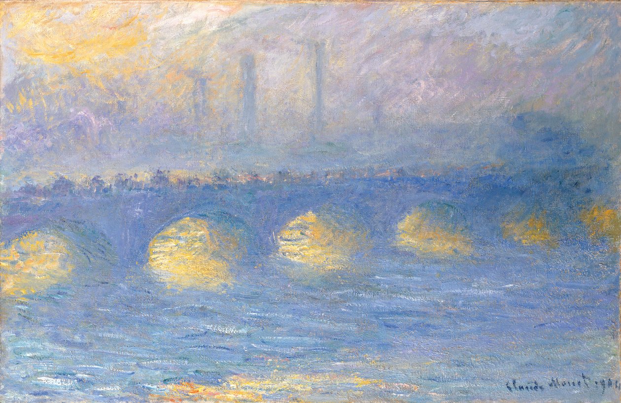 Waterloo-Brücke, bewölktes Wetter, 1904 von Claude Monet