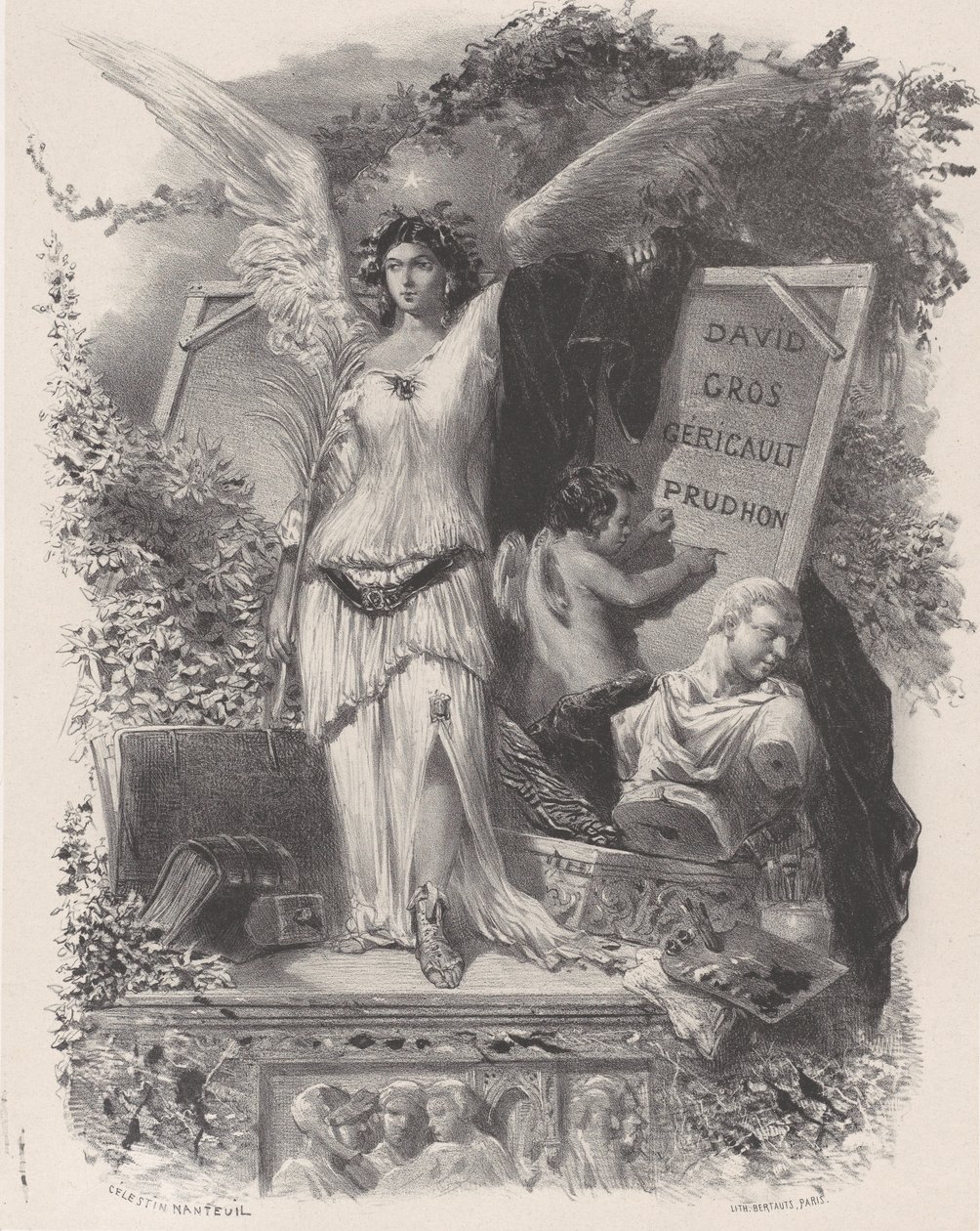 Zeitgenössische Künstler, ca. 1847 von Célestin Nanteuil