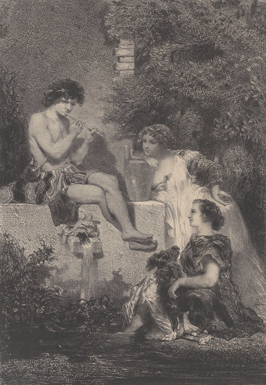 Der Brunnen, ca. 1830-1870 von Célestin Nanteuil