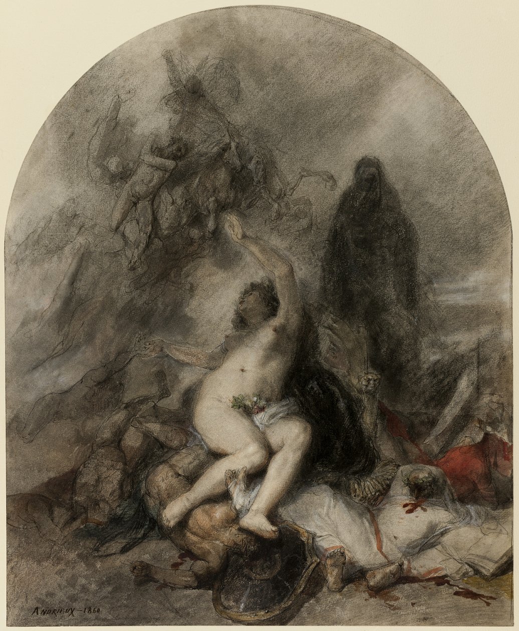Allegorie des Krieges von Clément Auguste Andrieux