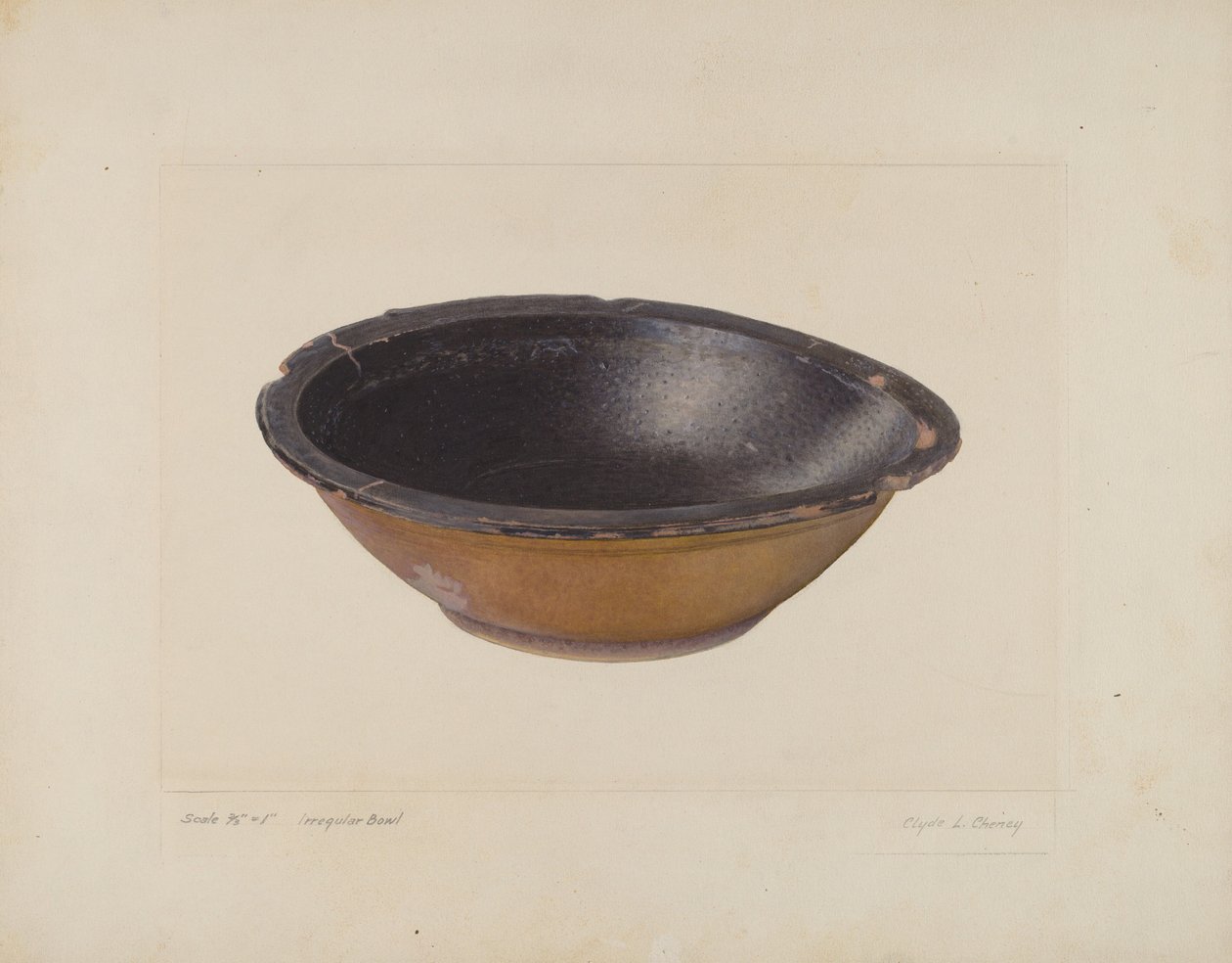 Glasierte Tonschale von Clyde L. Cheney
