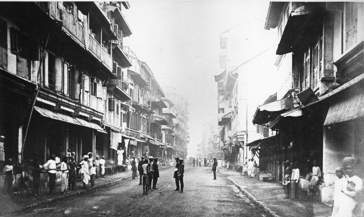 Borah Bazaar Straße, Bombay, ca. 1870er Jahre von Colin Roderick Murray