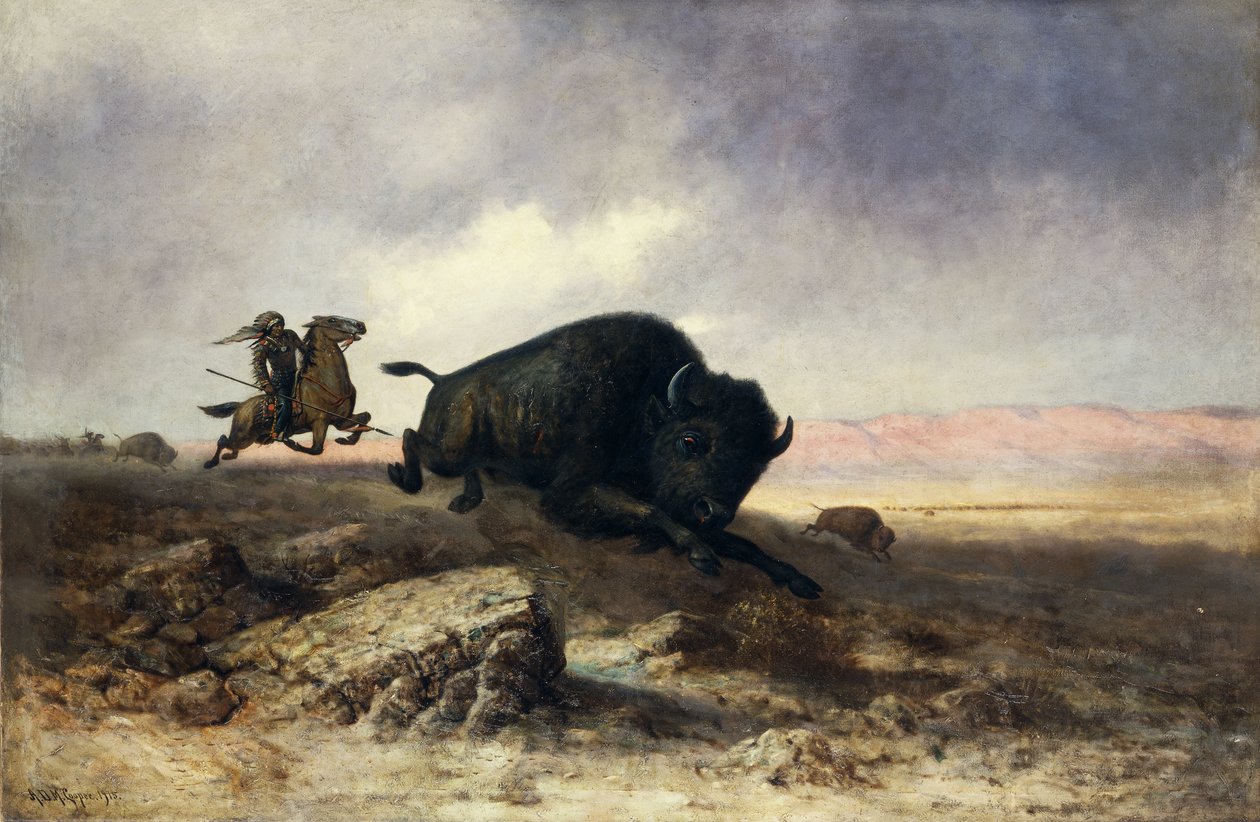 Büffeljagd von Colin Campbell Cooper