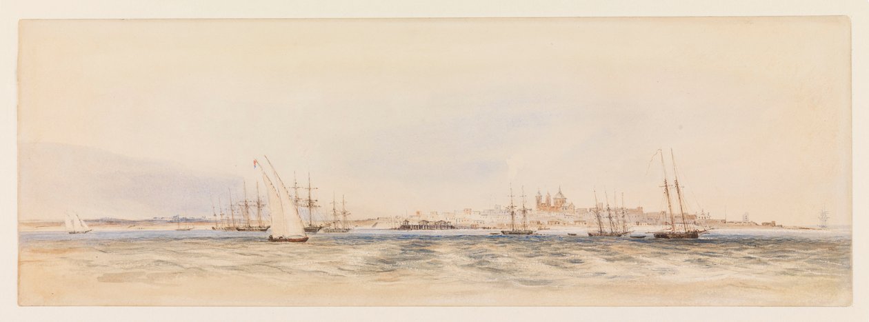 Hafen von Montevideo, ca. 1878 von Conrad Martens