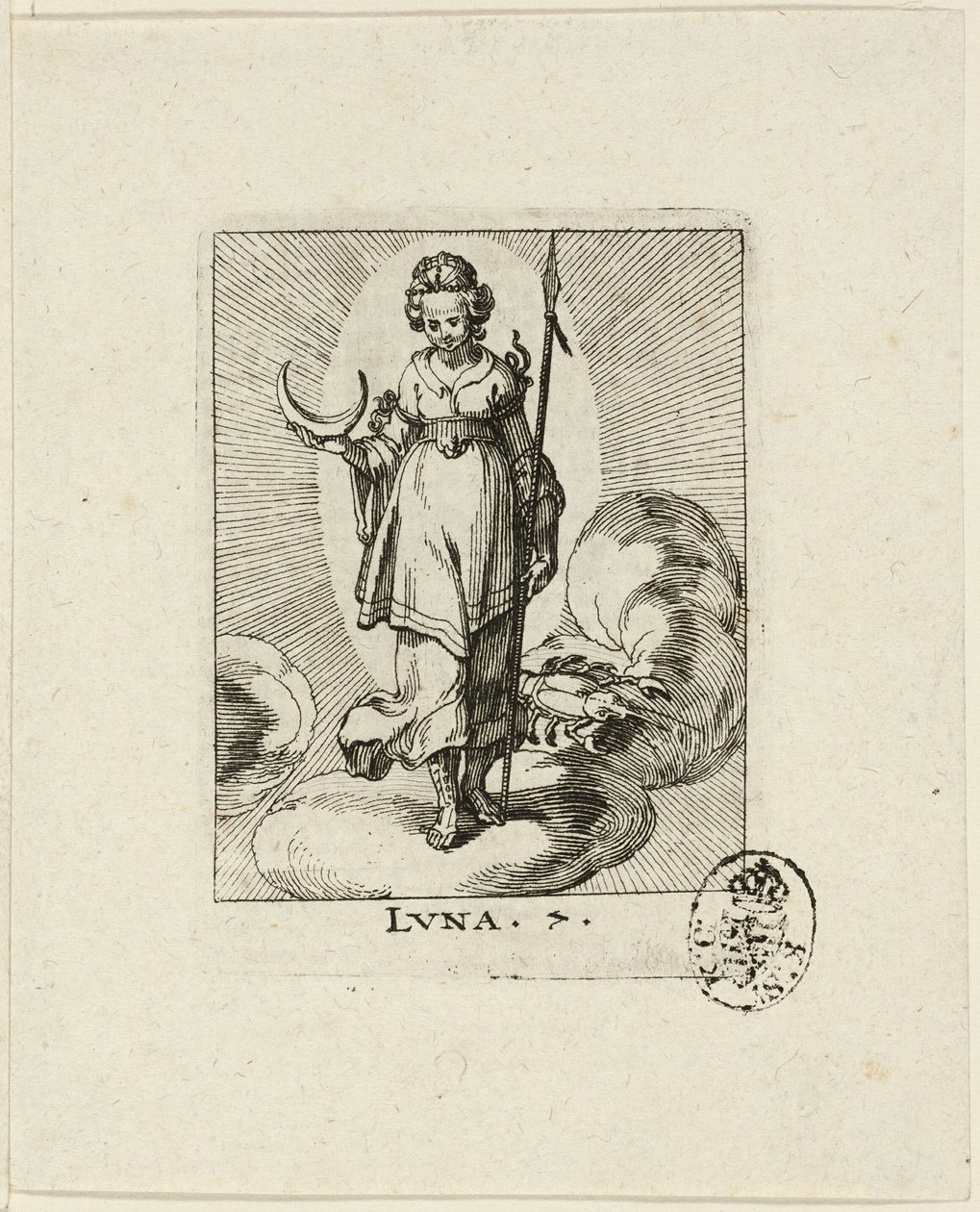 Luna, Platte sieben aus Der VII Planeten von Conrad Meyer