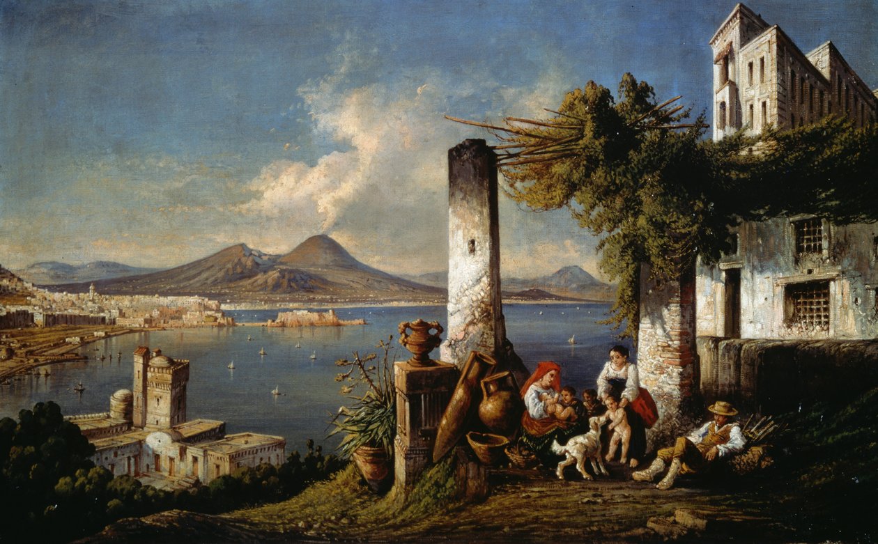 Neapel von Posillipo aus gesehen von Consalvo Carelli