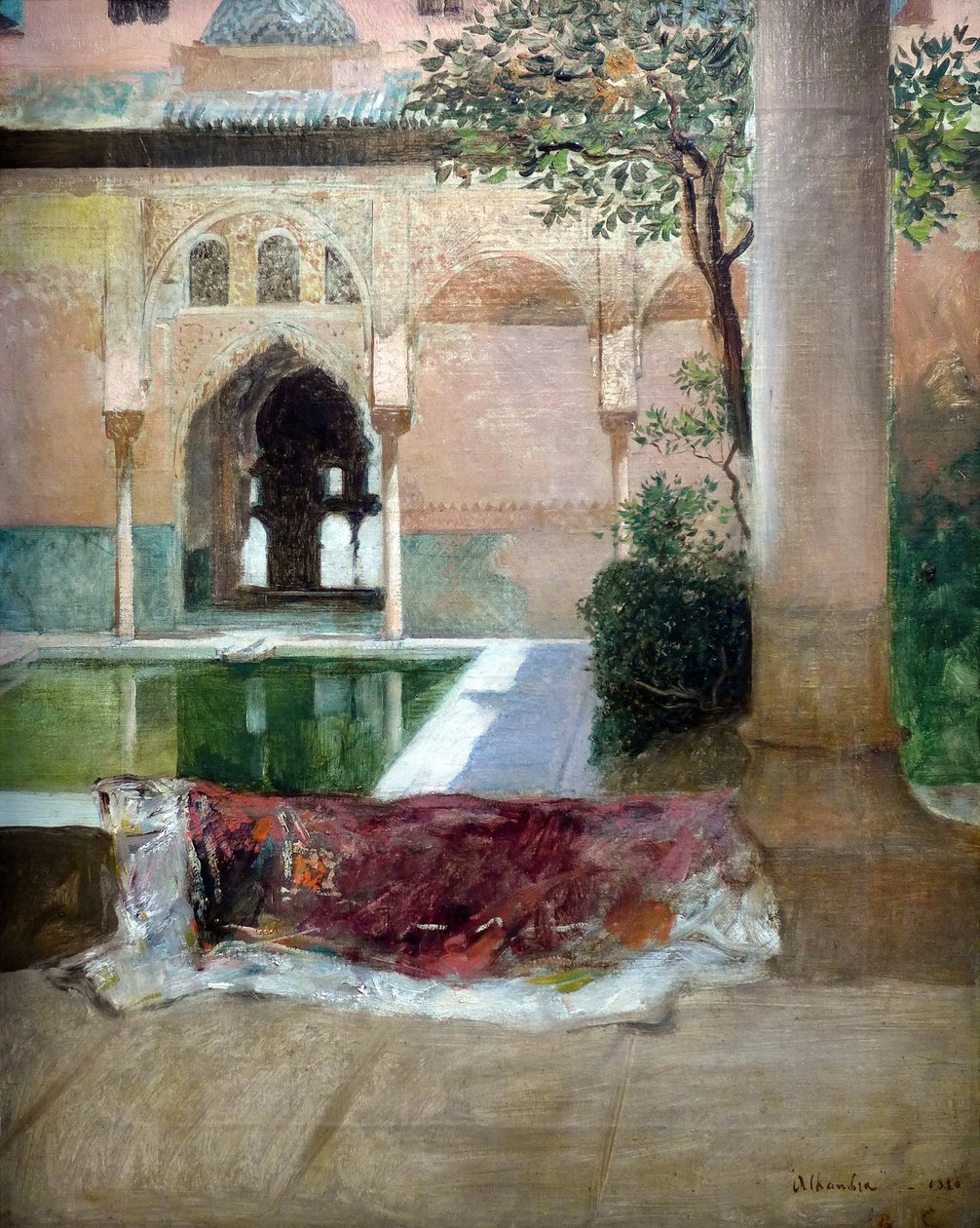 Hof der Alhambra von Granada, 1880 von Constant