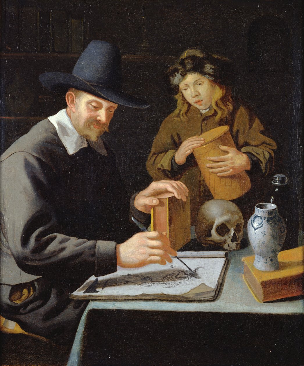 Der Maler und sein Schüler von Constantin Verhout or Voorhout