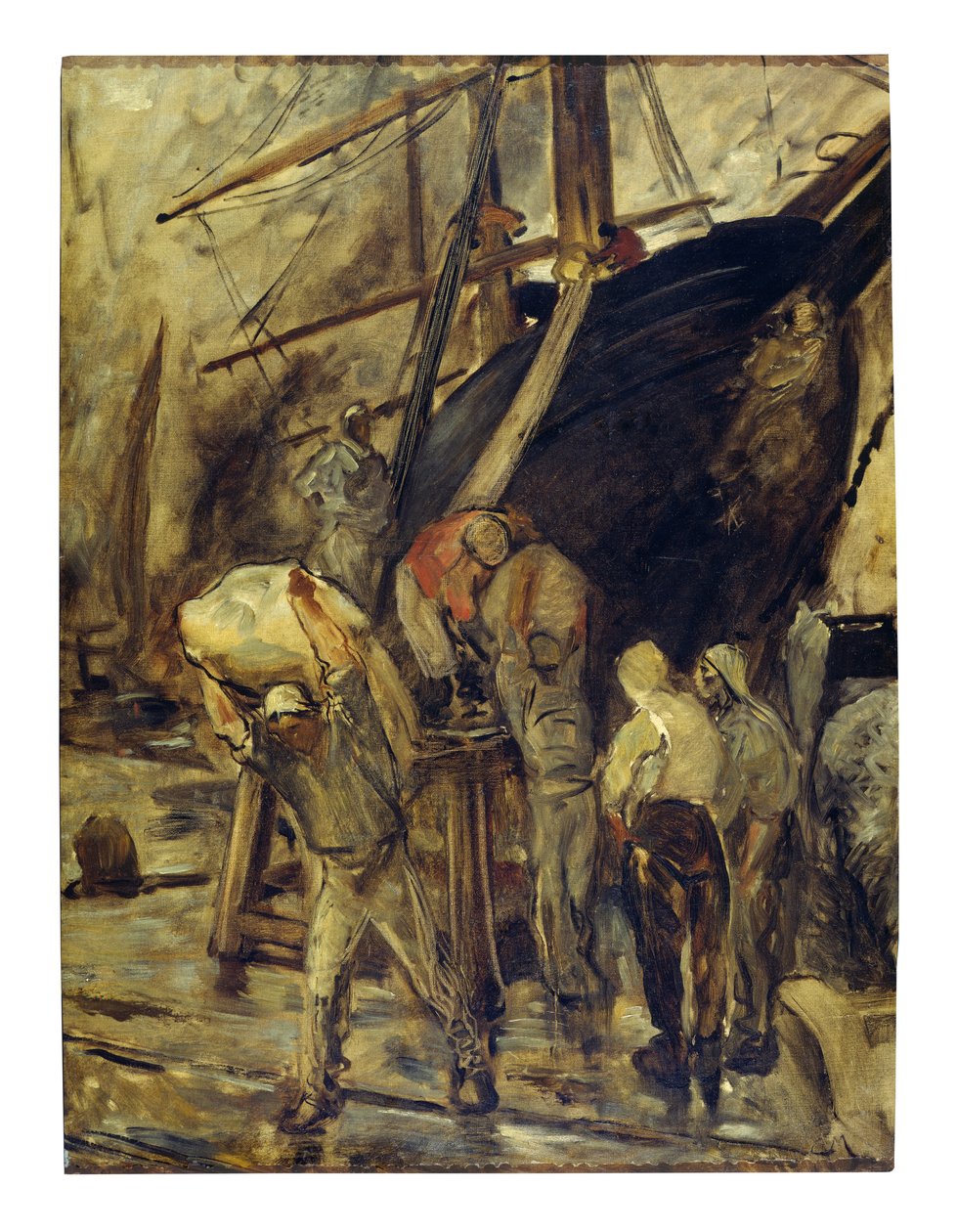 Entladen des Schiffes von Constantin Emile Meunier