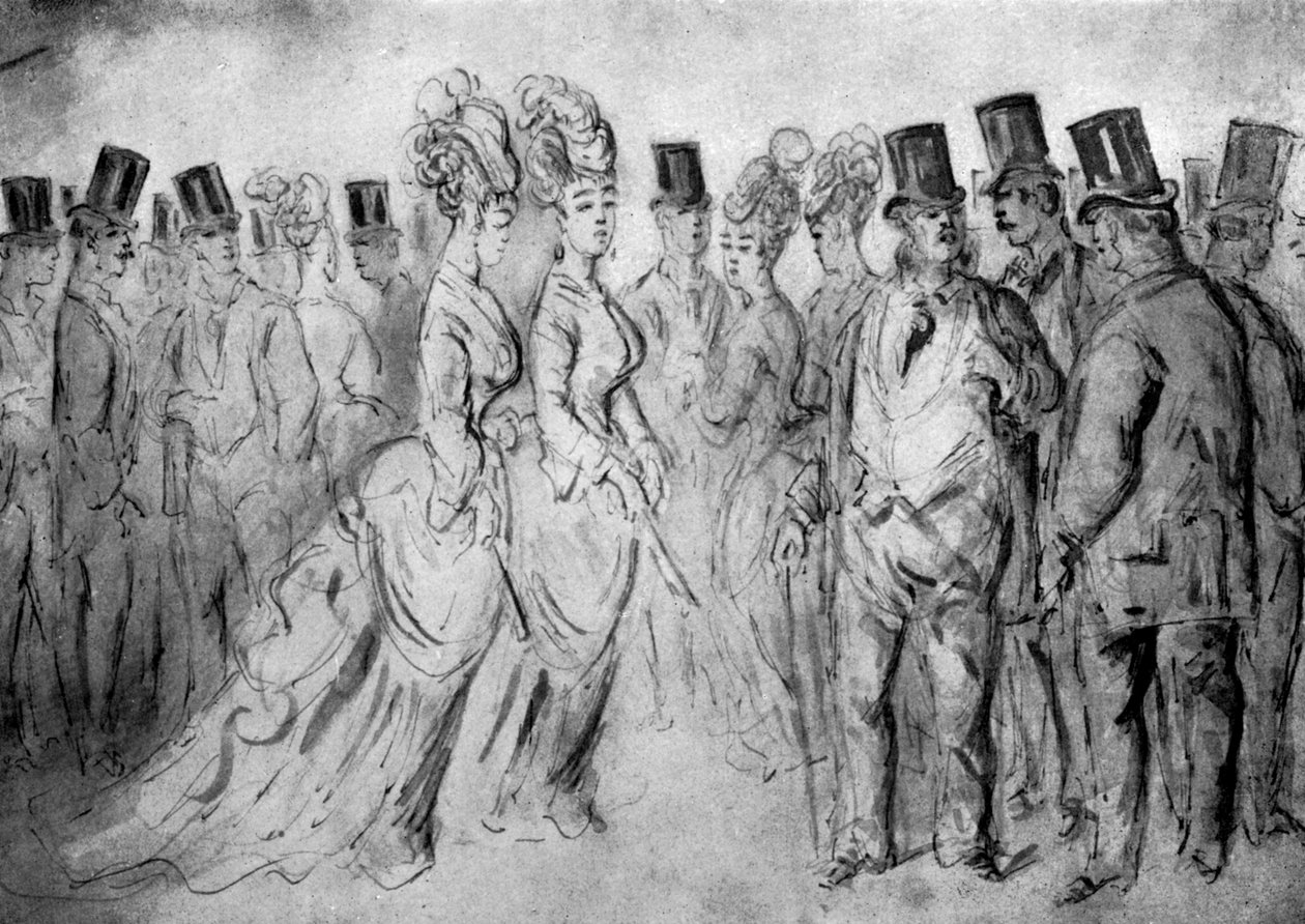 Die Promenade, 19. Jahrhundert, 1930 von Constantin Guys