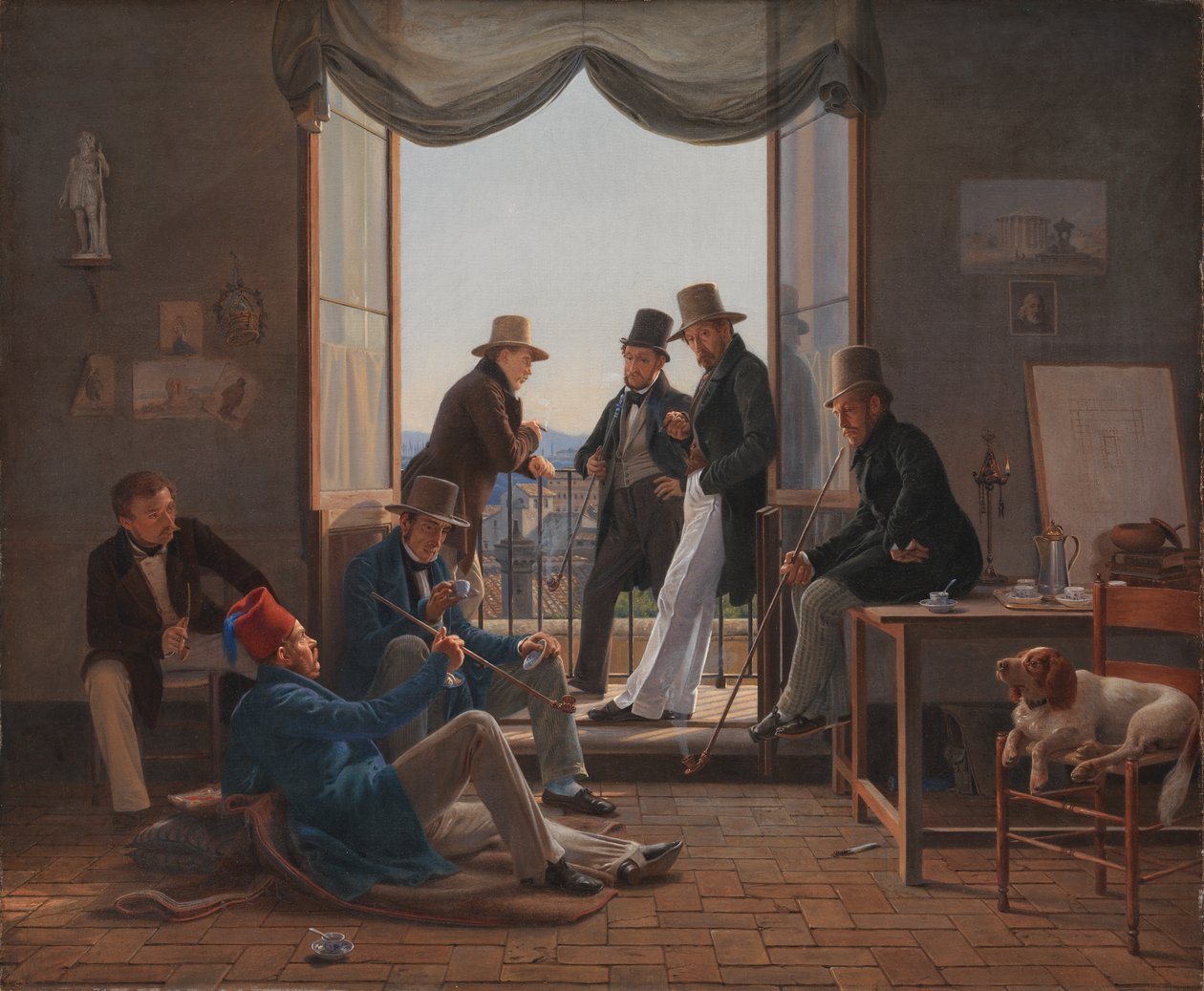 Eine Gruppe dänischer Künstler in Rom von Constantin Hansen