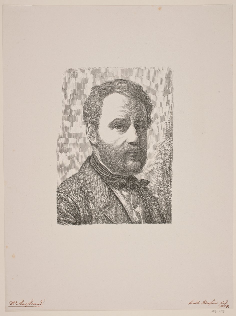 Porträt von Wilhelm Marstrand von Constantin Hansen