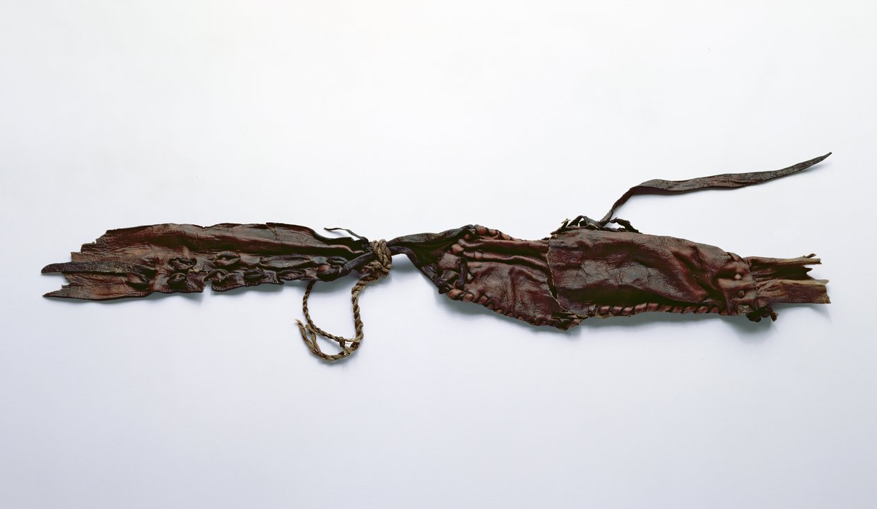 Fragment eines Fells, gefunden beim Ötzi-Eismann von Copper Age