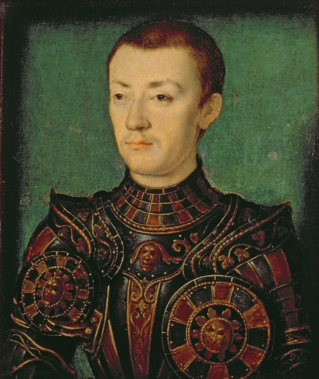 Porträt eines Edelmanns in Rüstung von Corneille de Lyon