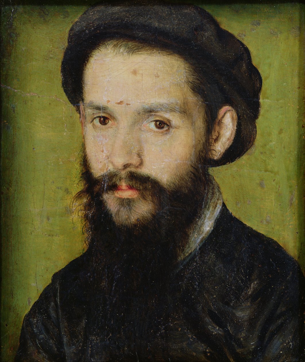 Porträt, vermutlich von Clément Marot (1496-1544) (Detail) von Corneille de Lyon