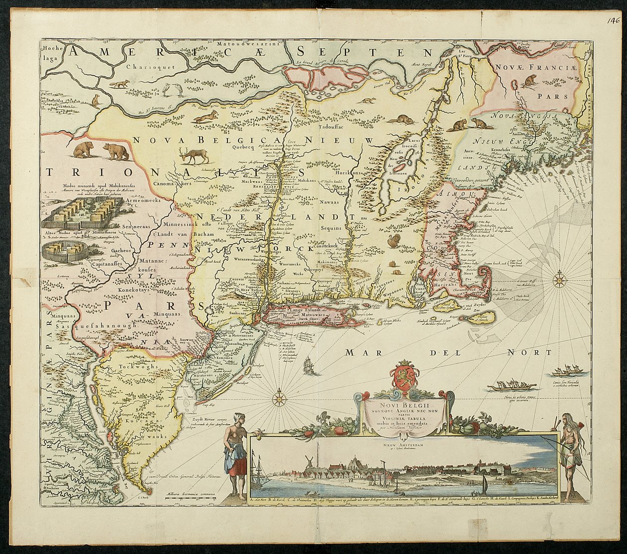 Novi Belgii, 1651 von Cornelis Visscher