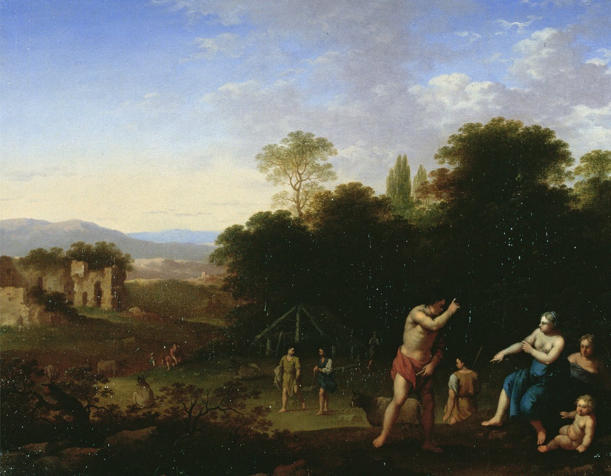 Klassische Figuren in einer Landschaft, ca. 1630-50 von Cornelis van Poelenburgh or Poelenburch