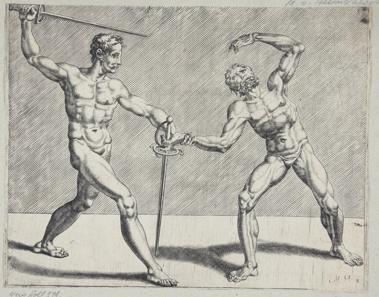 Zwei Fechter von Cornelis Bos