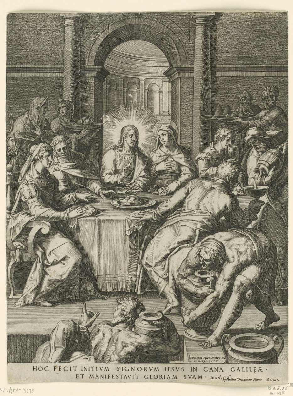 Hochzeit zu Kana von Cornelis Cort
