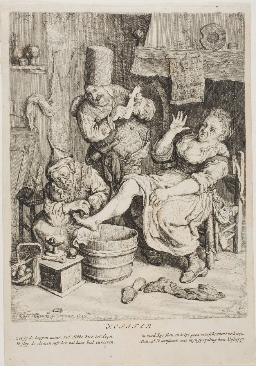 Der Schröpfer von Cornelis Dusart