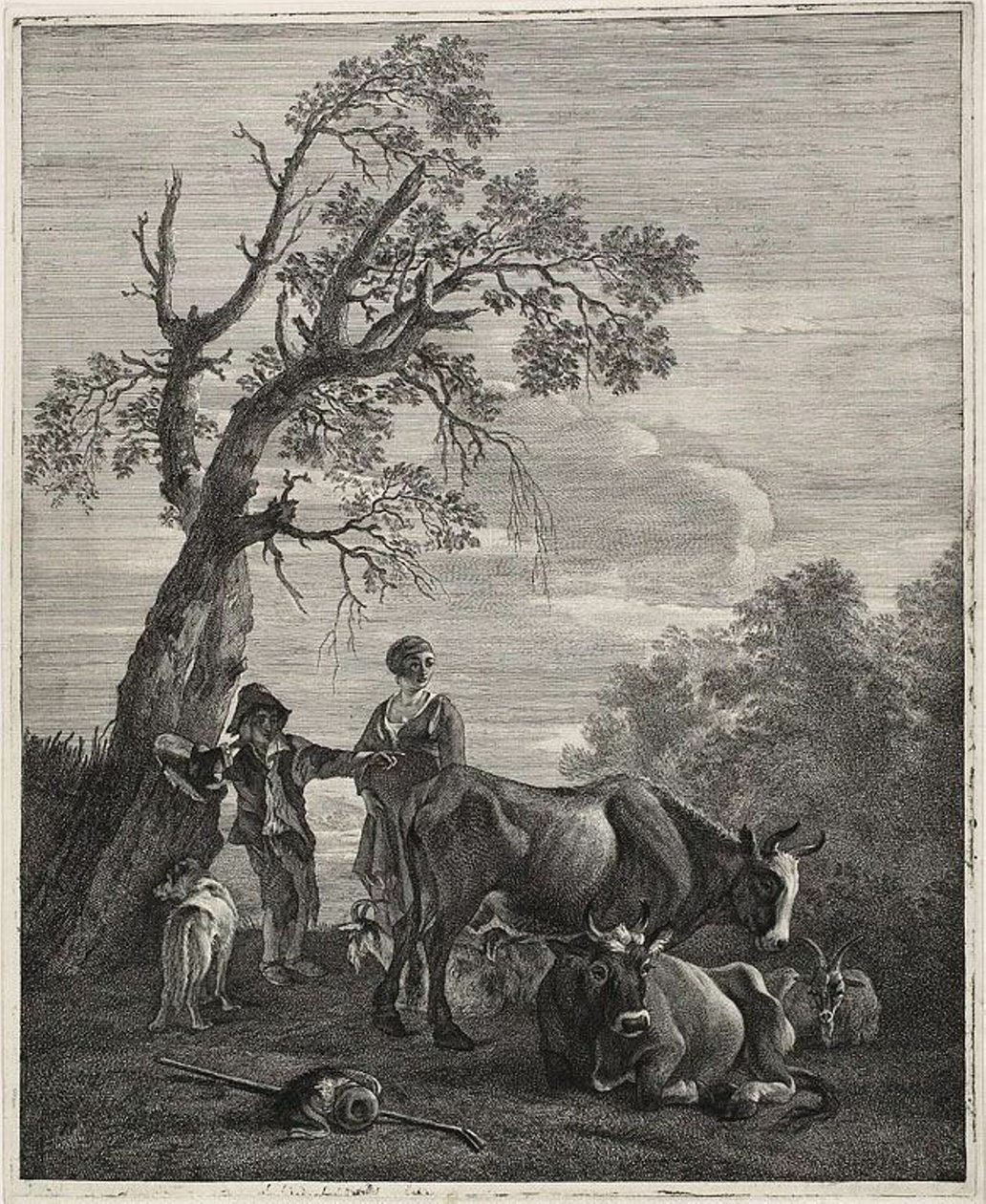 Eine ruhende Herde von Cornelis Visscher