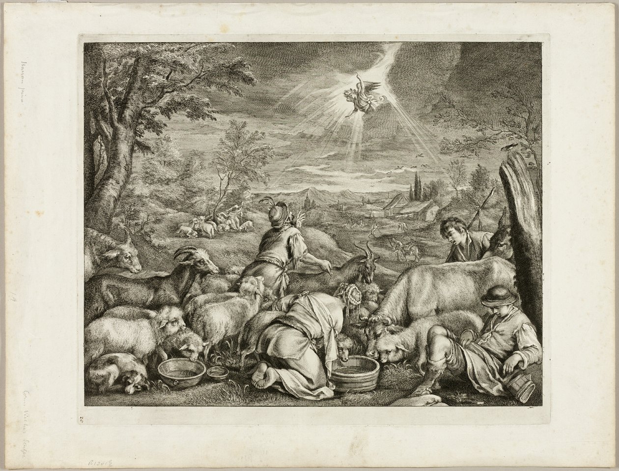 Engel eilt zu Abraham von Cornelis Visscher
