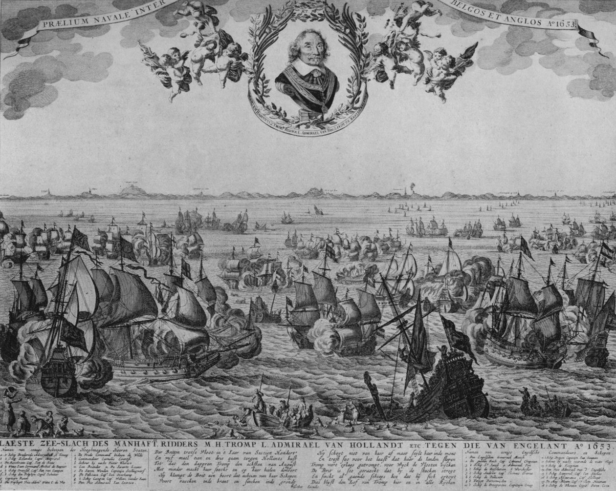 Schlacht von Scheveningen, ca. 1653 von Cornelis Visscher