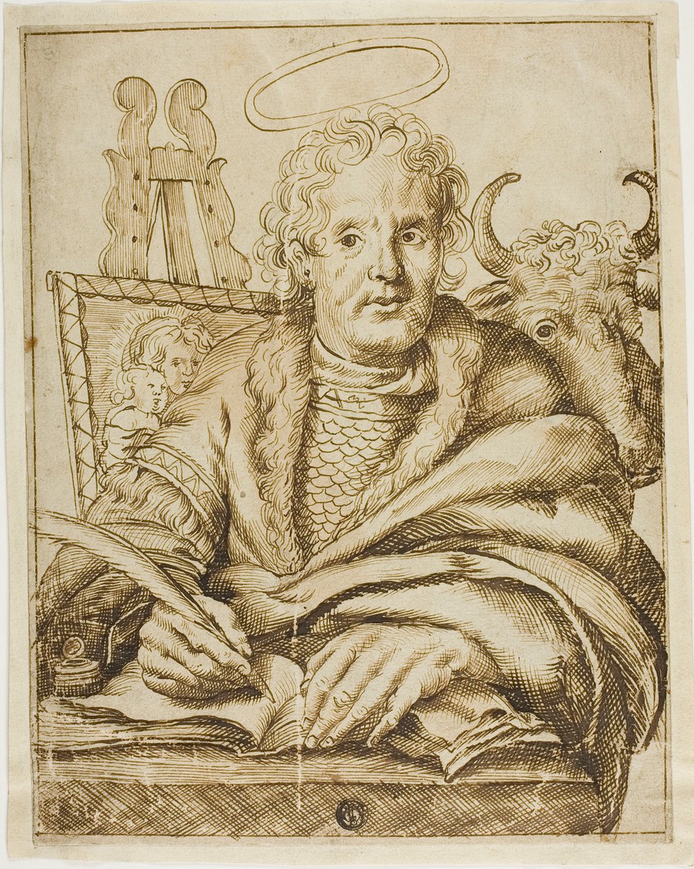 Der heilige Lukas von Cornelis Visscher