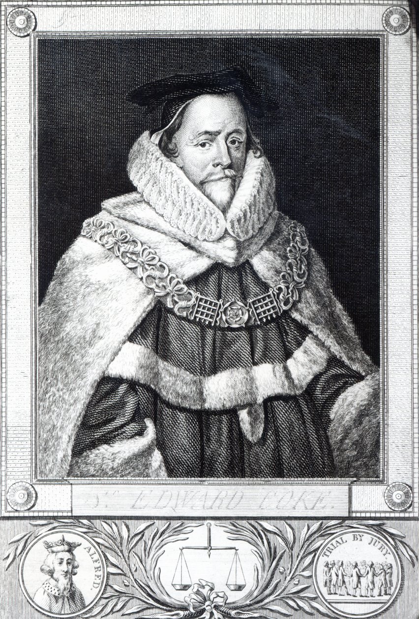 Sir Edward Coke, graviert von Thomas Trotter, 1792 von Cornelius Janssen van Ceulen
