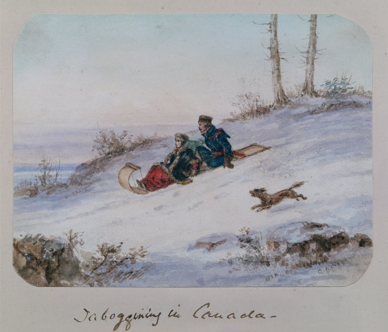Schlittenfahren in Kanada von Cornelius Krieghoff