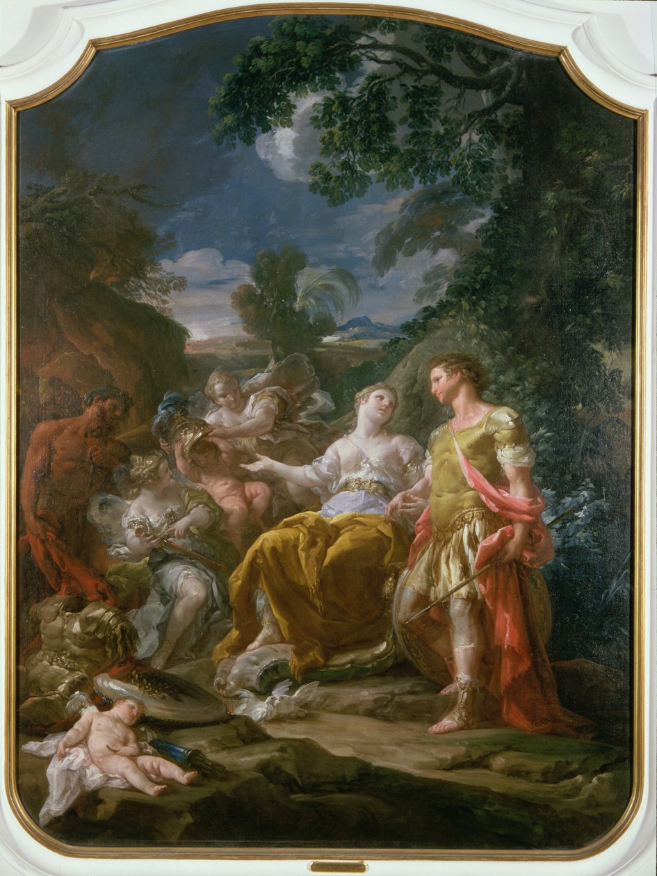 Mars und Venus mit Cupidos von Corrado Giaquinto